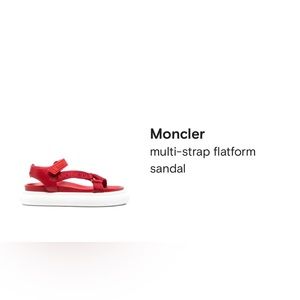 Moncler Catura Logo Print Platform Sandal